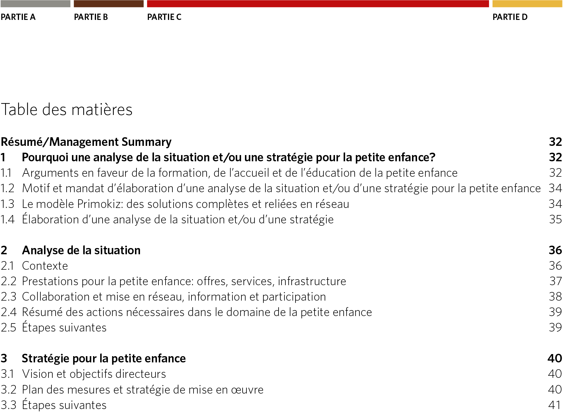 Modele de document Primokiz Partie C Table de Matières